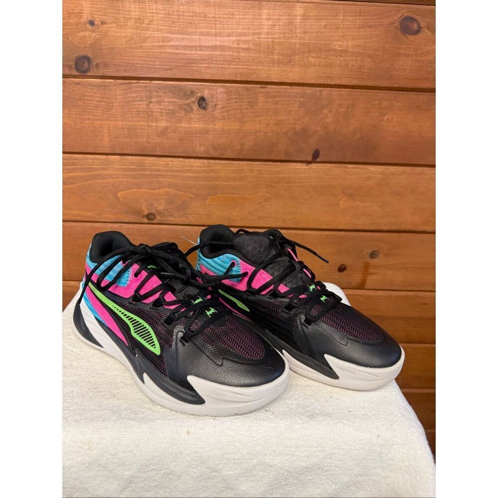 Puma Men’s Dagger basketball shoes Puma Black-Fluro Pink Sz 7 311353-01
